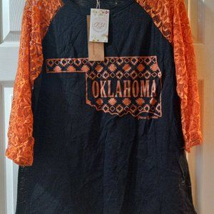 New Grace & Emma Oklahoma Women Shirt Top Size XL